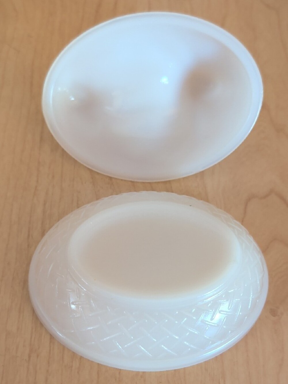 VTG. Hazel Atlas White Milk Glass Hen on Nest Trinket Dish - White - Picture 7 of 11